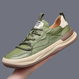 Leather Shoes with High Sole