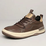 Leather Shoes with High Sole