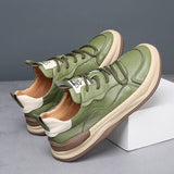 Leather Shoes with High Sole