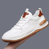 Leather Shoes with High Sole