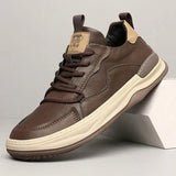 Leather Shoes with High Sole