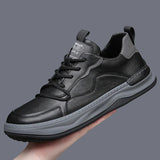 Leather Shoes with High Sole