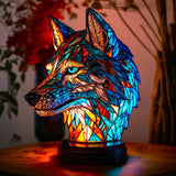 Pluto - Wolf Lamp Magisk in Stained Glass