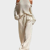 Sara - Modern Knit and Linen Set
