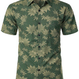 Casual Retro Hawaiian Cotton Shirt for Men with Pocket