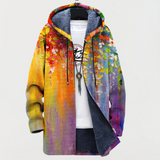 Coat with Abstract Artistic Elements