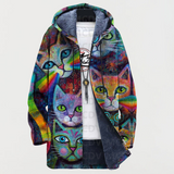 Hoodie with a Cat on a Rainbow