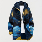 Jacket with a starry sky pattern