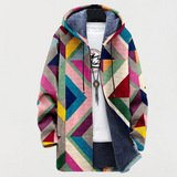 Jacket with Artistic Geometric Pattern