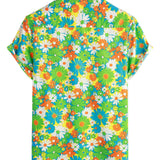 Hawaiian Cotton Button-Up Shirt for Men