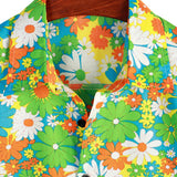 Hawaiian Cotton Button-Up Shirt for Men