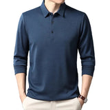 Elegant Long Sleeve Polo Shirt
