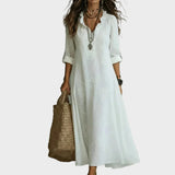 Sienna - Summer Dress in Floral Print that Hides the Belly