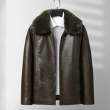 Fleece Leather Jacket