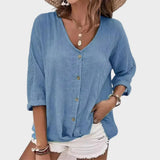 Anna - Summer Linen Blouse