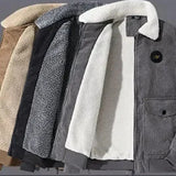 Elegant Corduroy Jacket with Fleece