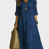Sienna - Summer Dress in Floral Print that Hides the Belly