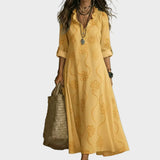 Sienna - Summer Dress in Floral Print that Hides the Belly