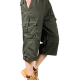 Long Cotton Cargo Shorts