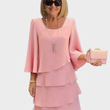 Elise – Elegant dress with a relaxed fit and ruffles