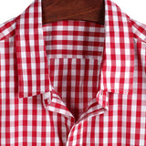 Cotton Summer Short Sleeve Shirt for Men, Solid Color, with Pocket and Buttons