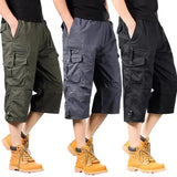 Long Cotton Cargo Shorts