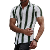 Striped Short Sleeve Summer Shirt