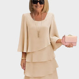 Elise – Elegant dress with a relaxed fit and ruffles