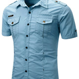 Short Sleeve Cotton Cargo Shirt