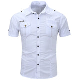 Short Sleeve Cotton Cargo Shirt