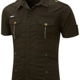 Short Sleeve Cotton Cargo Shirt