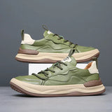 Leather Shoes with High Sole