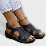 Christina - Orthopedic Leather Sandals with Comfortable Heel