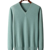 Wool Sweater with V-Neck