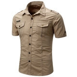 Short Sleeve Cotton Cargo Shirt