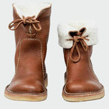 Valerie - Waterproof Leather Boots with Wool Lining