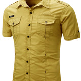 Short Sleeve Cotton Cargo Shirt