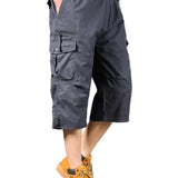 Long Cotton Cargo Shorts