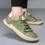 Leather Shoes with High Sole