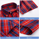 Plaid Short Sleeve Cotton Shirt