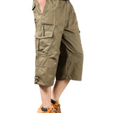 Long Cotton Cargo Shorts