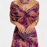 Magda - Long Floral Dress with V-Neck