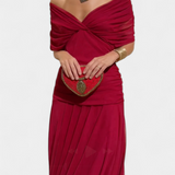 Magda - Long Floral Dress with V-Neck