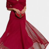 Magda - Long Floral Dress with V-Neck