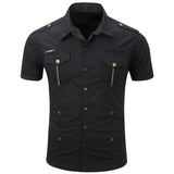 Short Sleeve Cotton Cargo Shirt