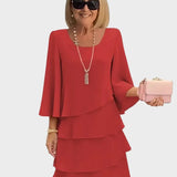 Elise – Elegant dress with a relaxed fit and ruffles