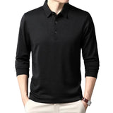 Elegant Long Sleeve Polo Shirt