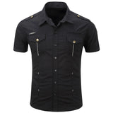 Short Sleeve Cotton Cargo Shirt
