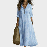 Sienna - Summer Dress in Floral Print that Hides the Belly