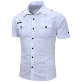 Short Sleeve Cotton Cargo Shirt